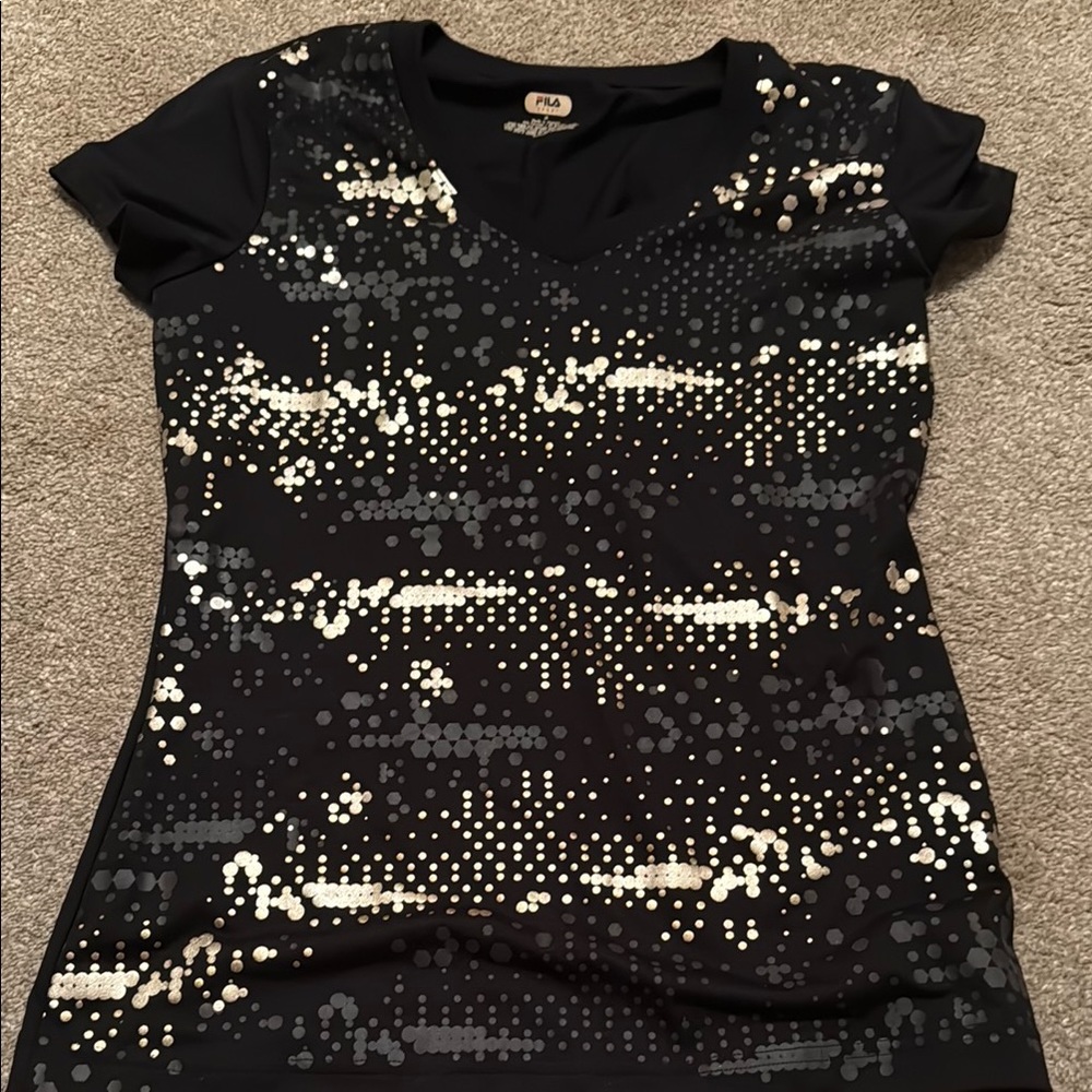 Fila Black Sequin Women's Top